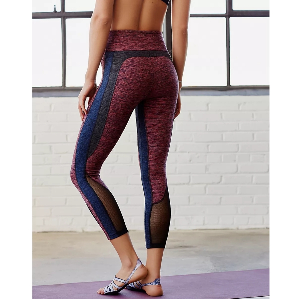 Free People Movement Dylan Leggings Pink Grey Blue Medium